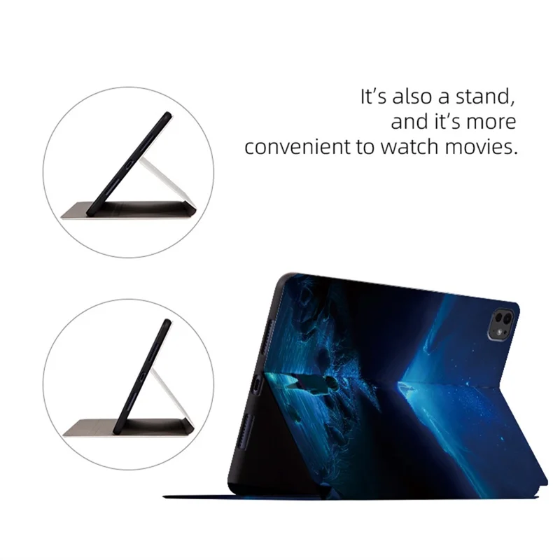 Para iPad Pro 11 (2024) Case Starry Sky Pattern PU Leather Stand Tablet Cover - Bright Sky