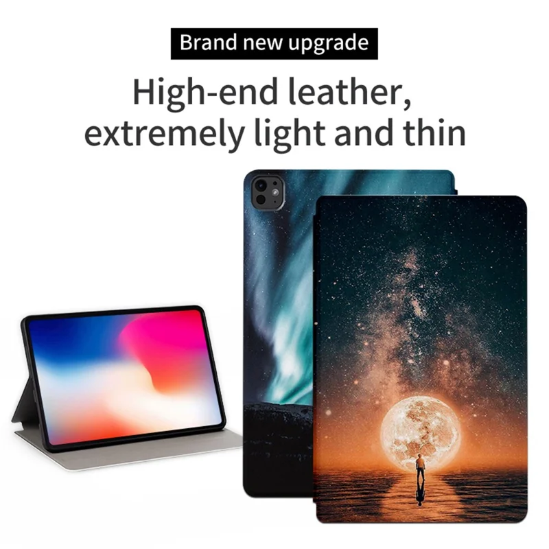 Custodia per iPad Pro 11 (2024) Starry Sky Pattern PU Pelle Stand Tablet Cover - City Sky