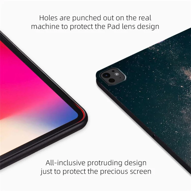 Custodia per iPad Pro 11 (2024) Starry Sky Pattern PU Pelle Stand Tablet Cover - City Sky