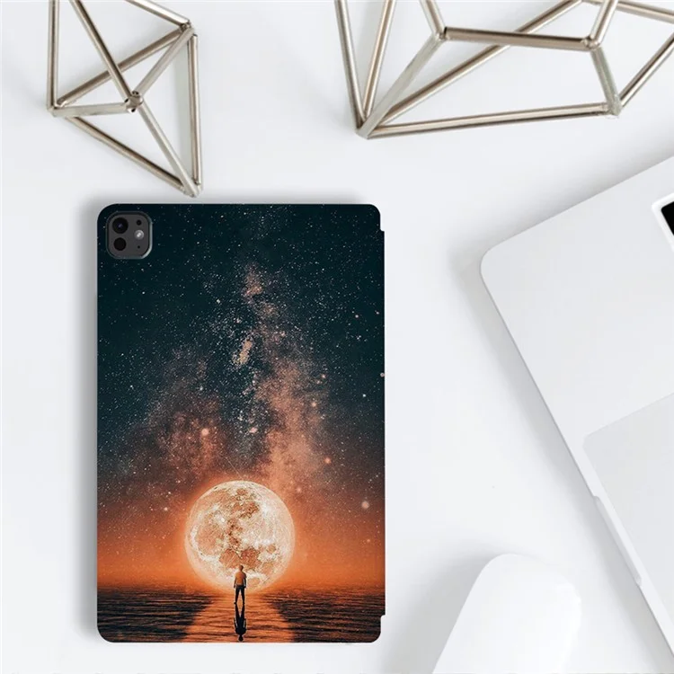 Custodia per iPad Pro 11 (2024) Starry Sky Pattern PU Pelle Stand Tablet Cover - City Sky