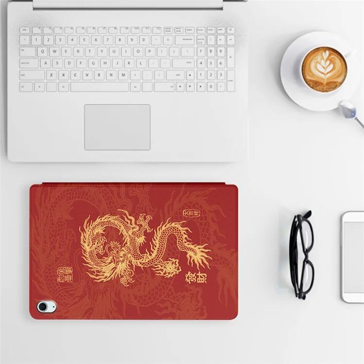 Per iPad Air 11 (2024) / iPad Air (2022) / (2020) Custodia Loong Pattern Print Tablet Leather Cover - Tutto Favorevole