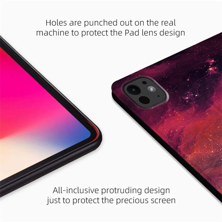 Per iPad Pro 11 (2024) Custodia con Stampa a Motivi Custodia Flip in Pelle PU per Tablet - Cielo Stellato Brillante