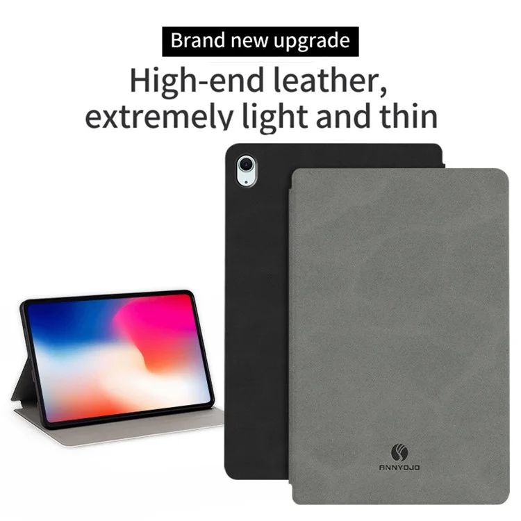 ANNYOJO For iPad Air 11 (2025) / (2024) / iPad Air (2022) / (2020) Case Stand PU Leather Tablet Cover - Grey