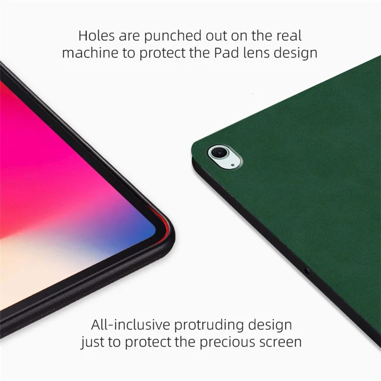 ANNYOJO Para iPad Air 11 (2024) / iPad Air (2022) / (2020) Estojo de Suporte em Couro PU - Preto