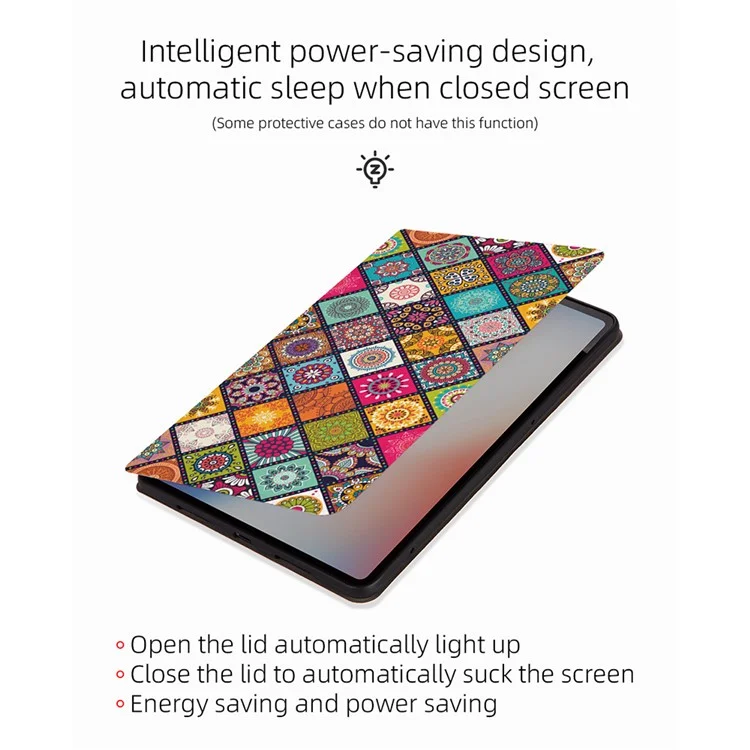 Per iPad Pro 11 (2024) Case Pattern Print Leather Tablet Cover Auto Wake / Sleep - Summer Mermaid