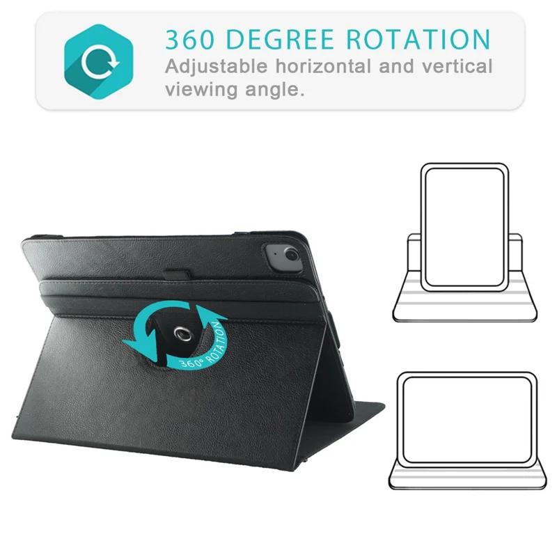 For iPad Air 13 (2025) / (2024) M2 / Pro 13 (2024) M4 / Pro 12.9 (2018) / (2020) / (2021) / (2022) Tablet Case - Black