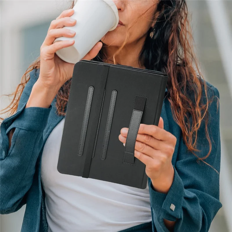 For iPad Air 13 (2025) / (2024) M2 / Pro 13 (2024) M4 / Pro 12.9 (2018) / (2020) / (2021) / (2022) Tablet Case - Black
