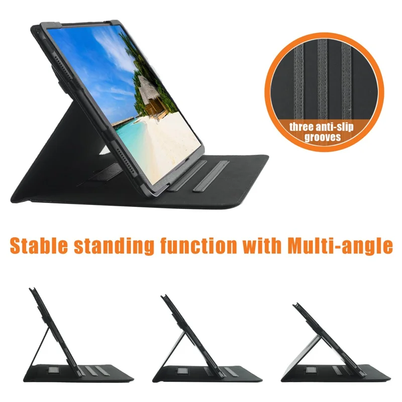 For iPad Air 13 (2025) / (2024) M2 / Pro 13 (2024) M4 / Pro 12.9 (2018) / (2020) / (2021) / (2022) Tablet Case - Black