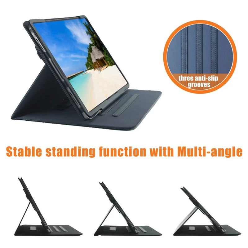 Para iPad Pro 13 (2024) M4 / Air 13 (2024) M2 / Pro 12.9 polegadas (2018) / (2020) / (2021) / (2022) Tablet Case - Azul