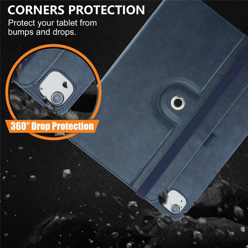 Para iPad Pro 13 (2024) M4 / Air 13 (2024) M2 / Pro 12.9 polegadas (2018) / (2020) / (2021) / (2022) Tablet Case - Azul