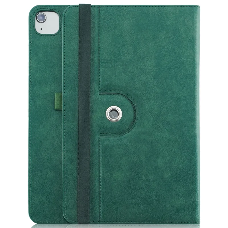 Para iPad Air 11 (2024) / Air (2022) / (2020) / iPad 10.9 (2022) / iPad Pro 11 (2024) / (2022) / (2021) / (2020) / (2018) Funda de Cuero con Soporte Giratorio - Verde