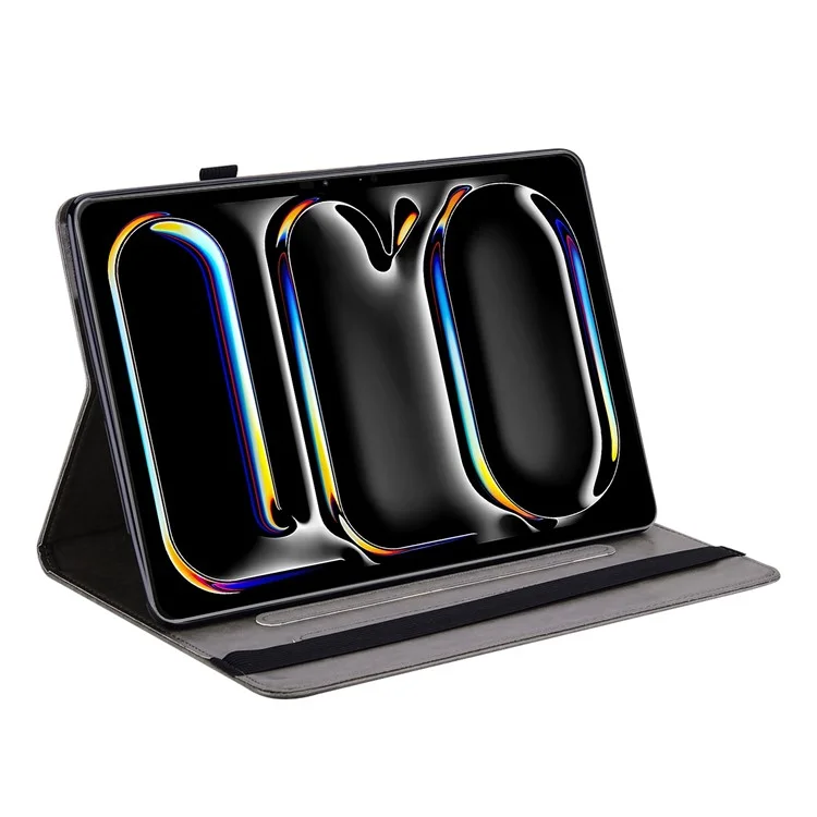 Per iPad Pro 11 (2024) Custodia in Pelle PU con Supporto ad Albero a Cervo - Grigio