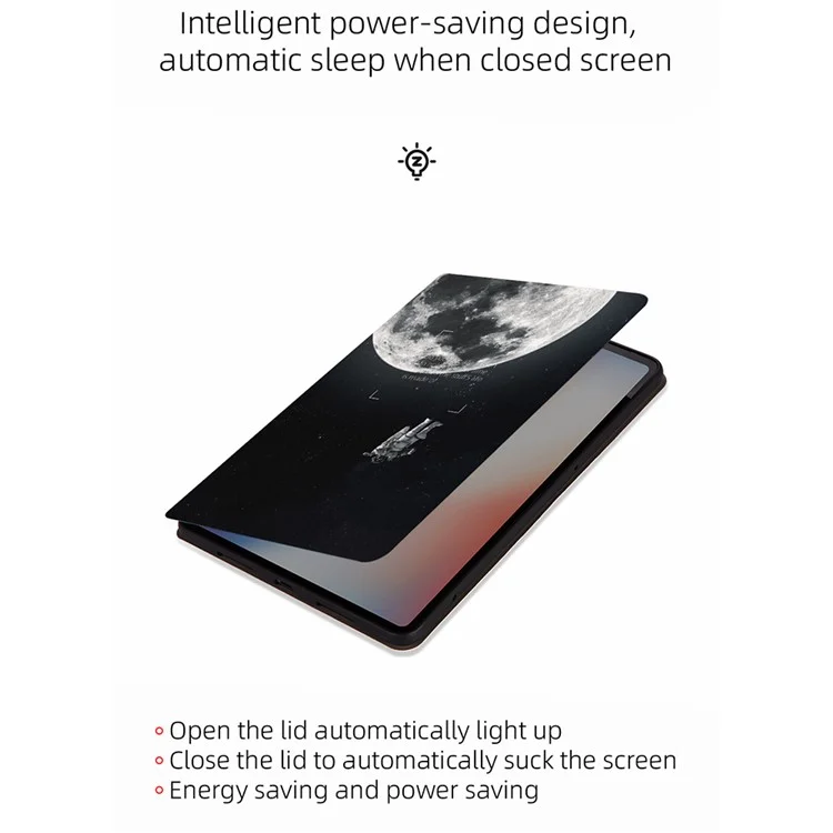 Custodia in pelle per iPad Pro 11 (2024) con supporto, cover intelligente per tablet - Motivo Astronauta - Astronauta che affonda