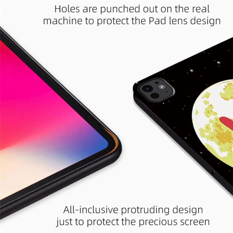 Custodia in pelle per iPad Pro 11 (2024) con supporto, cover intelligente per tablet - Motivo Astronauta - Astronauta che affonda
