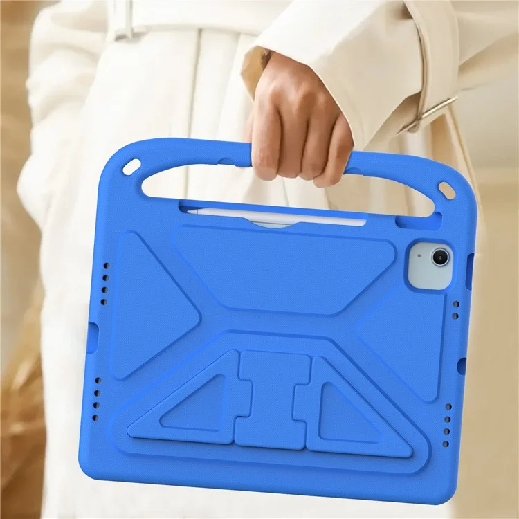 Para iPad Pro 11 (2024) / Air 11 (2024) Case Hand Grip Kickstand Tablet EVA Cover - Azul