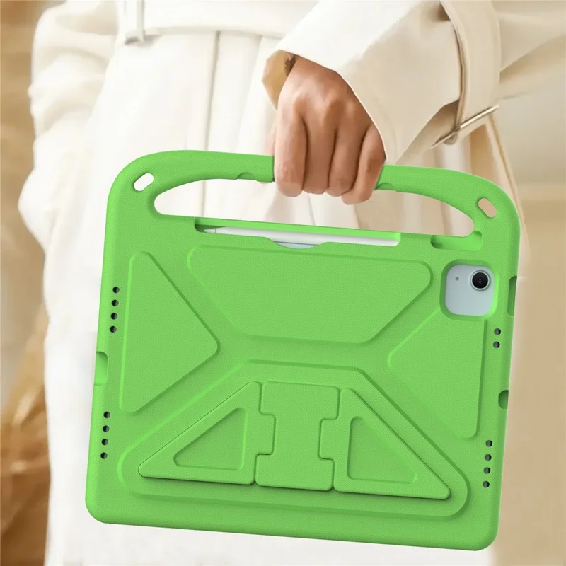 For iPad Air 11 (2026) / (2025) / (2024) / Pro 11 (2025) / 11 (2024) Case Hand Grip Kickstand Tablet EVA Cover - Green