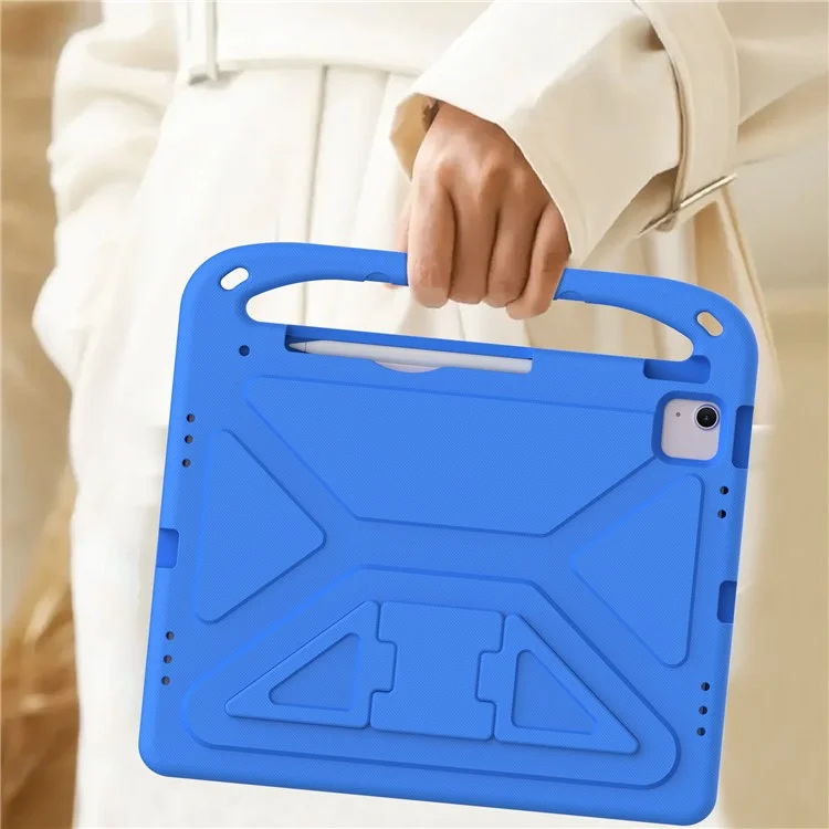 Para iPad Pro 13 (2024) / Air 13 (2024) Caso EVA à Prova de Choque Alça Suporte de Cavalete Capa de Tablet - Azul