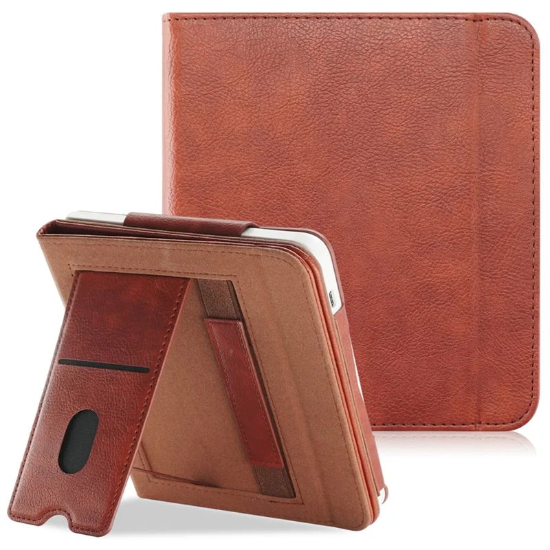 For Kobo Libra 2 / Libra Colour Case PU Leather E-Reader Protective Cover Auto Sleep / Wake - Brown