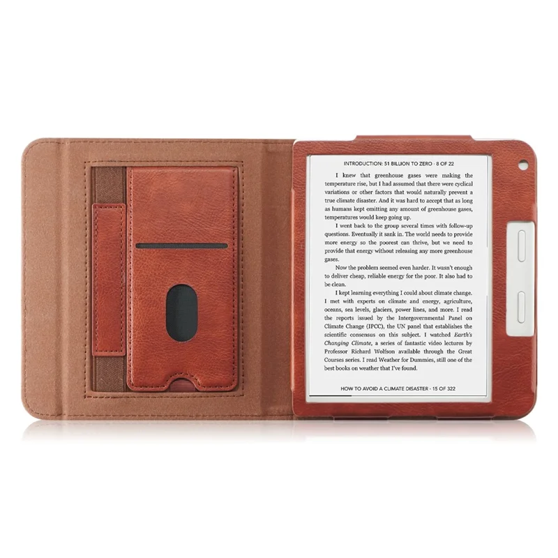 For Kobo Libra 2 / Libra Colour Case PU Leather E-Reader Protective Cover Auto Sleep / Wake - Brown