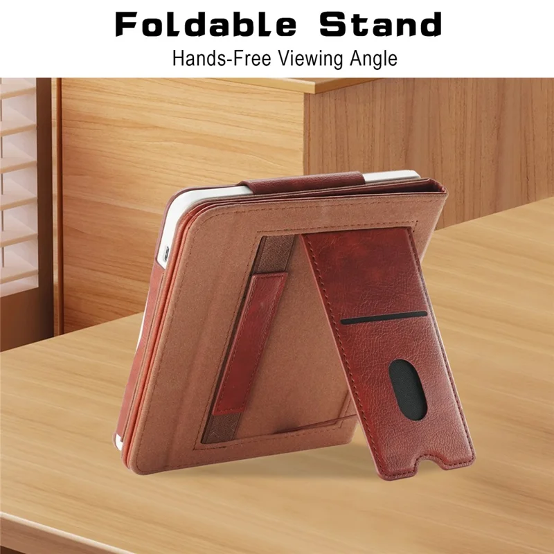 For Kobo Libra 2 / Libra Colour Case PU Leather E-Reader Protective Cover Auto Sleep / Wake - Brown