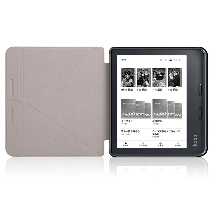 Für Kobo Libra Colour / Libra 2 Case Origami Stand PU Leder Muster E-Reader Schutzhülle - Katze
