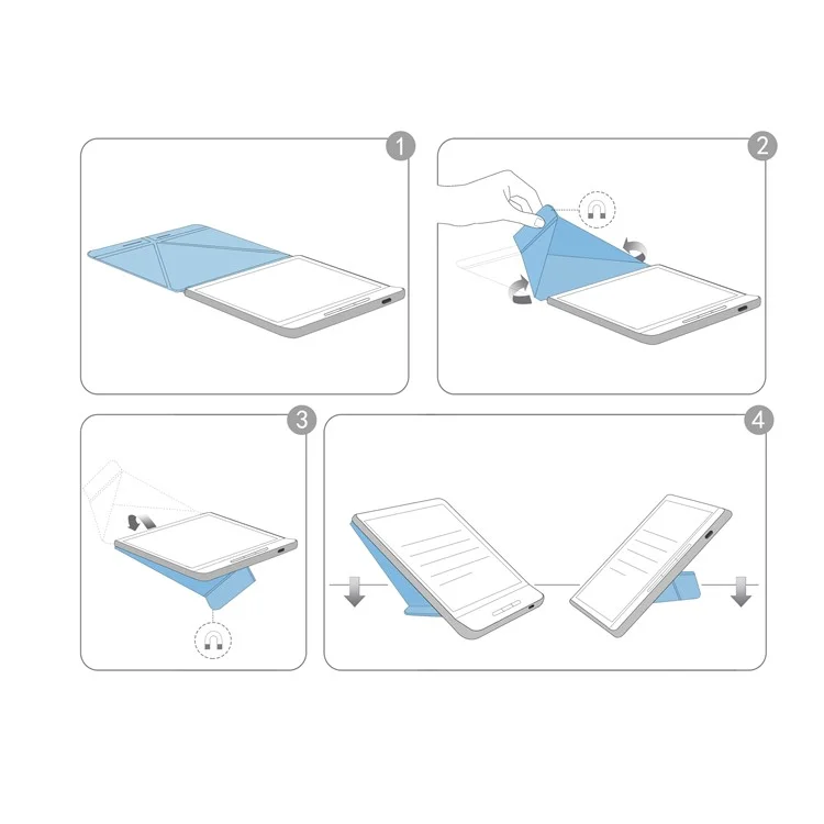 Für Kobo Libra Colour / Libra 2 Case Origami Stand PU Leder Muster E-Reader Schutzhülle - Katze