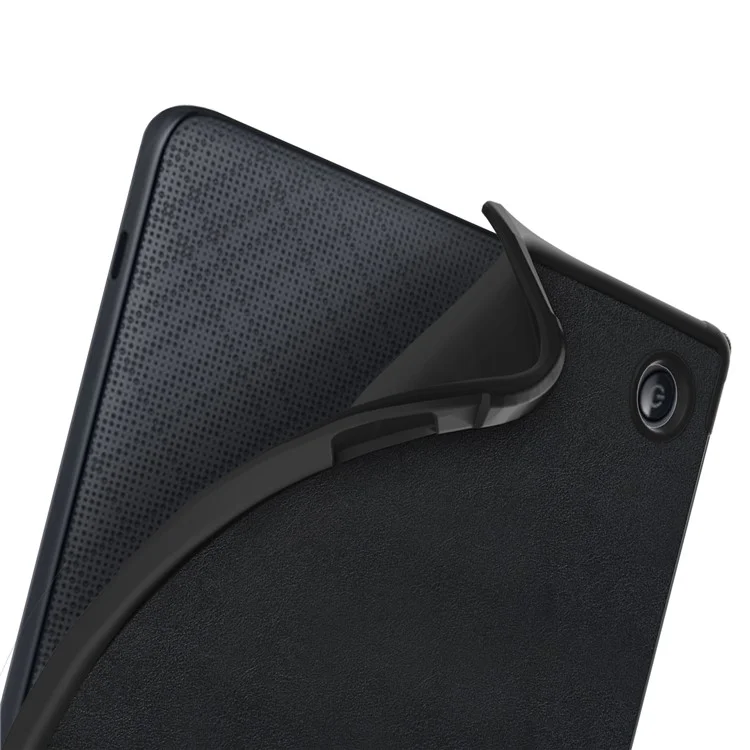 Für Kobo Libra Colour / Libra 2 Tasche PU-Leder Schutzhülle E-Reader Origami-Standfuß - Schwarz
