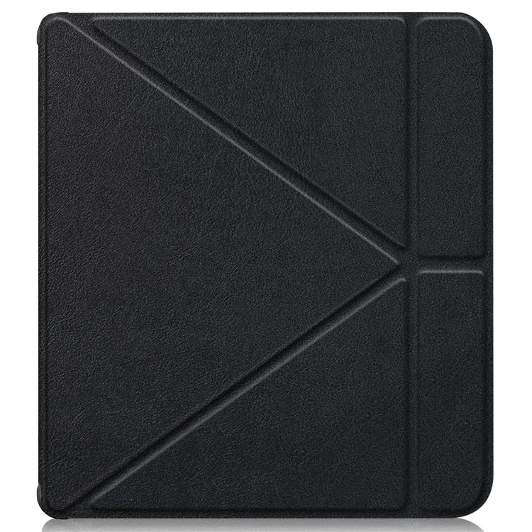 Für Kobo Libra Colour / Libra 2 Tasche PU-Leder Schutzhülle E-Reader Origami-Standfuß - Schwarz