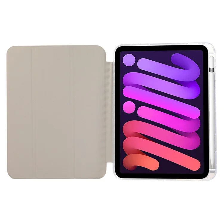 Für iPad 10.9 (2022) Case Tri-Fold Stand Leather Tablet Cover Auto Wake / Sleep Carbon Fiber Texture - Gold