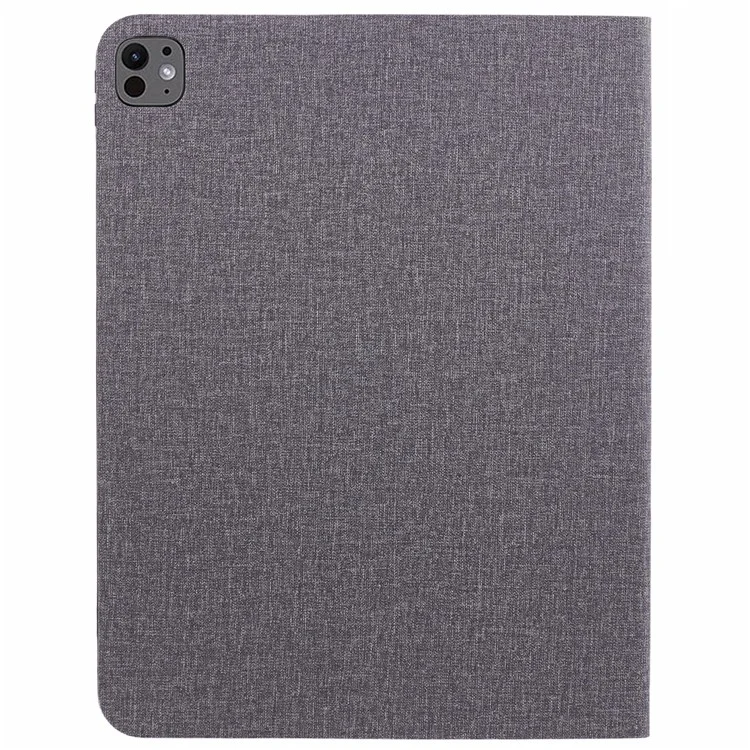 X-LEVEL Série Canvas pour iPad Pro 13 (2024) Étui en cuir à texture de tissu résistant aux chocs - Gris