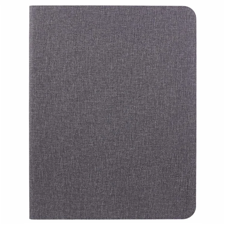 X-LEVEL Série Canvas pour iPad Pro 13 (2024) Étui en cuir à texture de tissu résistant aux chocs - Gris