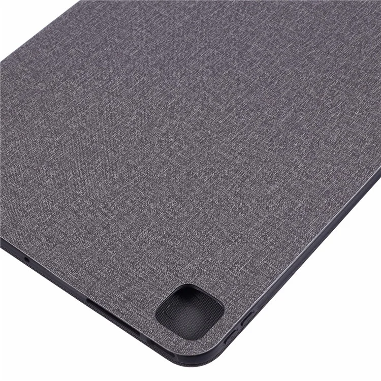 X-LEVEL Série Canvas pour iPad Pro 13 (2024) Étui en cuir à texture de tissu résistant aux chocs - Gris