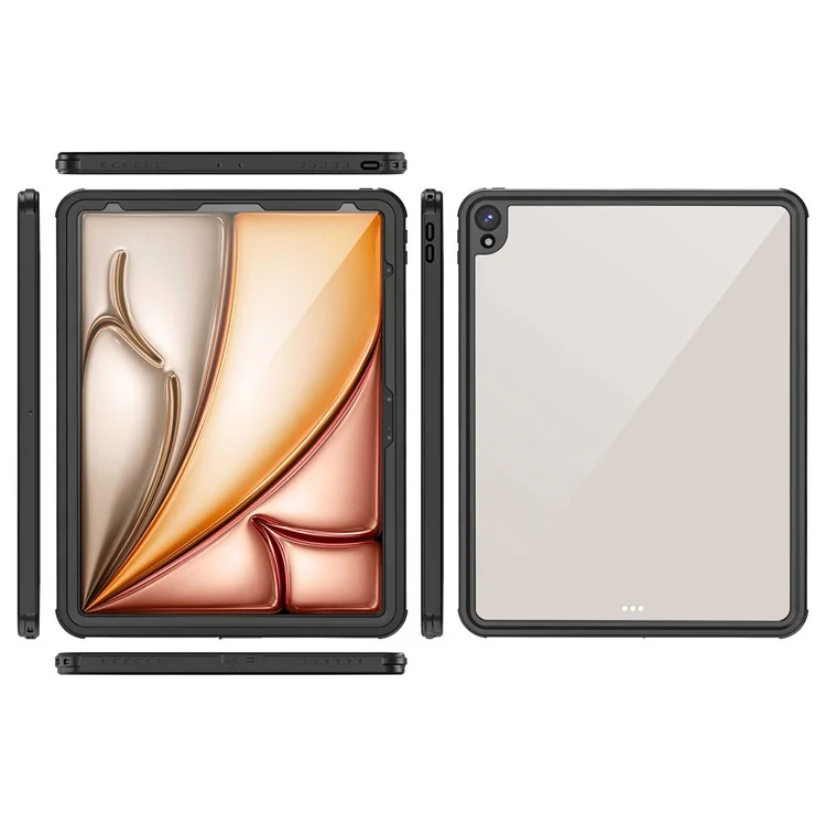 Etui de protection pour tablette FS PC+PET+TPU pour iPad Air 13 (2024) / iPad Pro 12,9 pouces (2018) IP68 Étanche