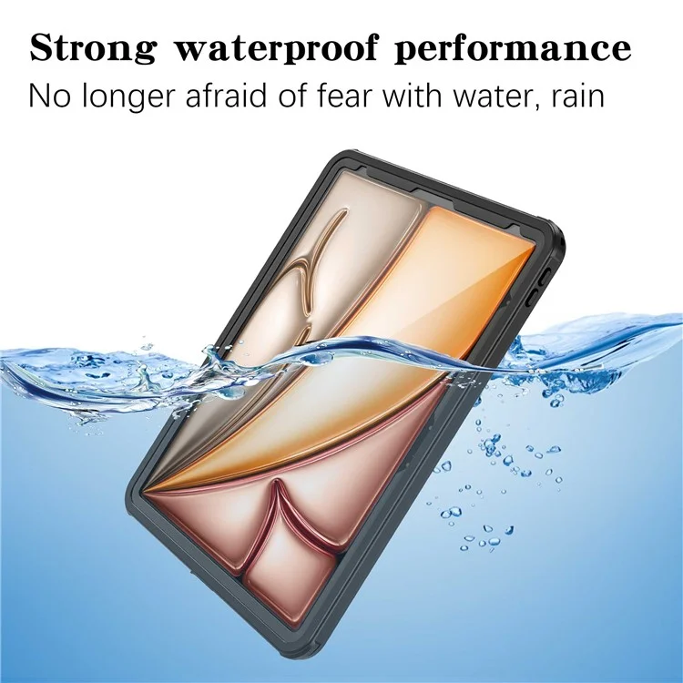 Etui de protection pour tablette FS PC+PET+TPU pour iPad Air 13 (2024) / iPad Pro 12,9 pouces (2018) IP68 Étanche