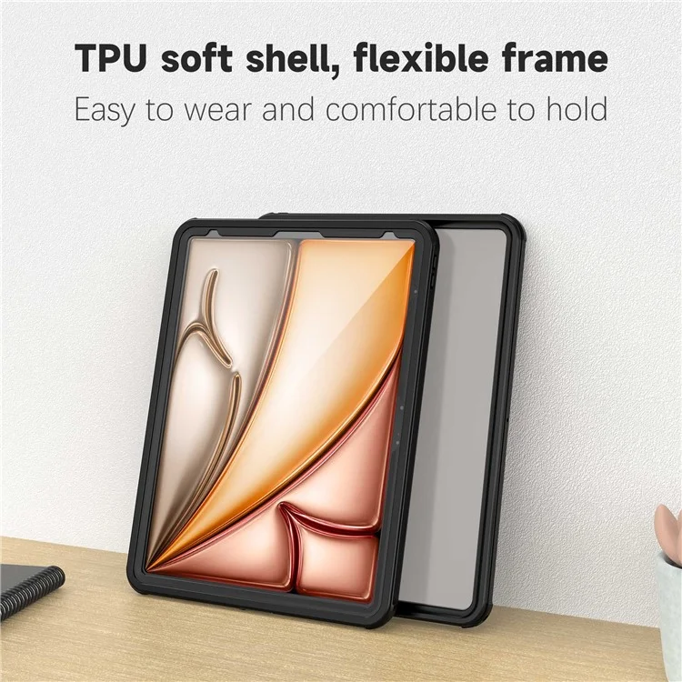 Etui de protection pour tablette FS PC+PET+TPU pour iPad Air 13 (2024) / iPad Pro 12,9 pouces (2018) IP68 Étanche