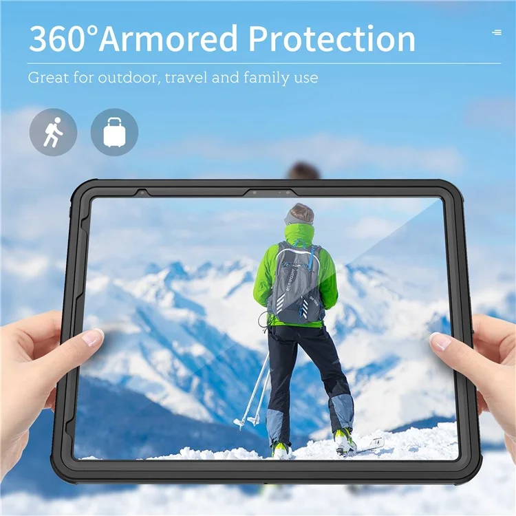 Etui de protection pour tablette FS PC+PET+TPU pour iPad Air 13 (2024) / iPad Pro 12,9 pouces (2018) IP68 Étanche