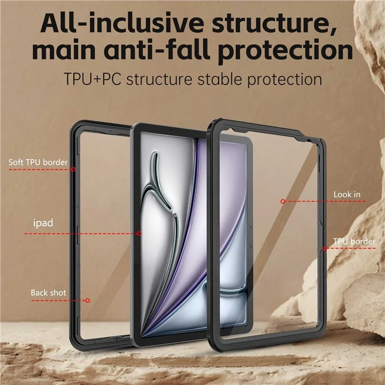 FS For iPad Air 11 (2025) / (2024)  PC+PET+TPU Tablet Case IP68 Waterproof Cover