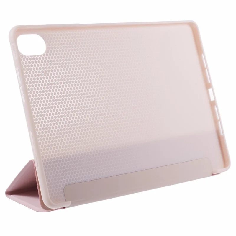 For Huawei MatePad 11.5 S (2025) / MatePad 11.5 S Case Tri-fold Stand  Leather Tablet Cover Honeycomb Texture - Pink