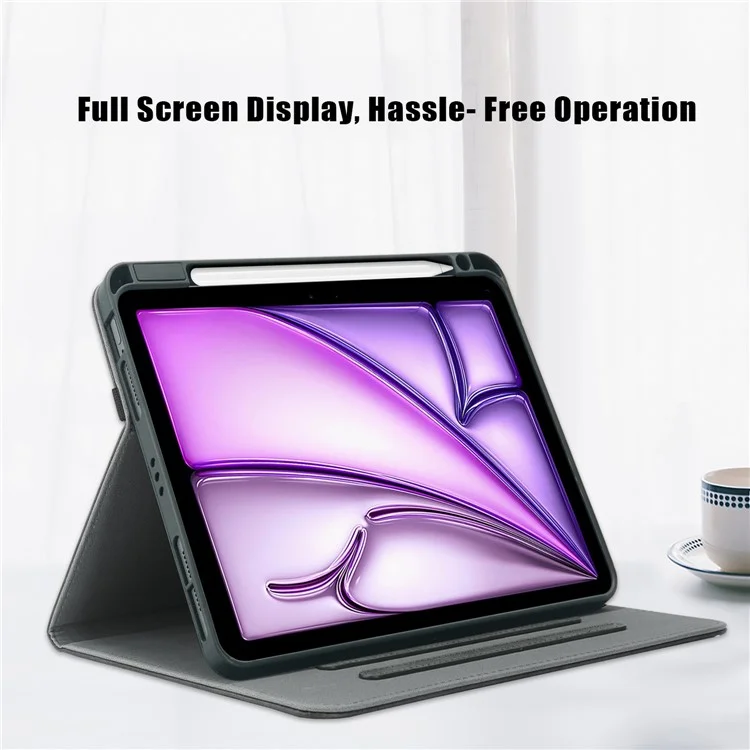 Für iPad Pro 11 Zoll (2018) / (2020) / (2021) / (2022) / Air (2020) / (2022) / Air 11 (2024) Hülle Leder Tablet-Hülle - Schwarz