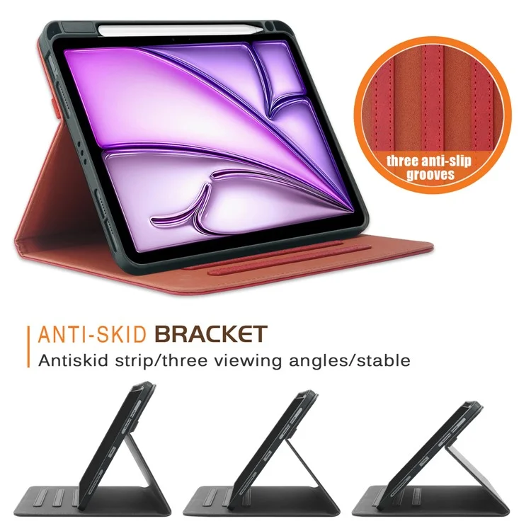 Leather Case For iPad Air 11 (2025) / (2024) / Pro 11-inch (2018) / (2020) / (2021) / (2022) / Air (2020) / (2022) Tablet Cover - Red