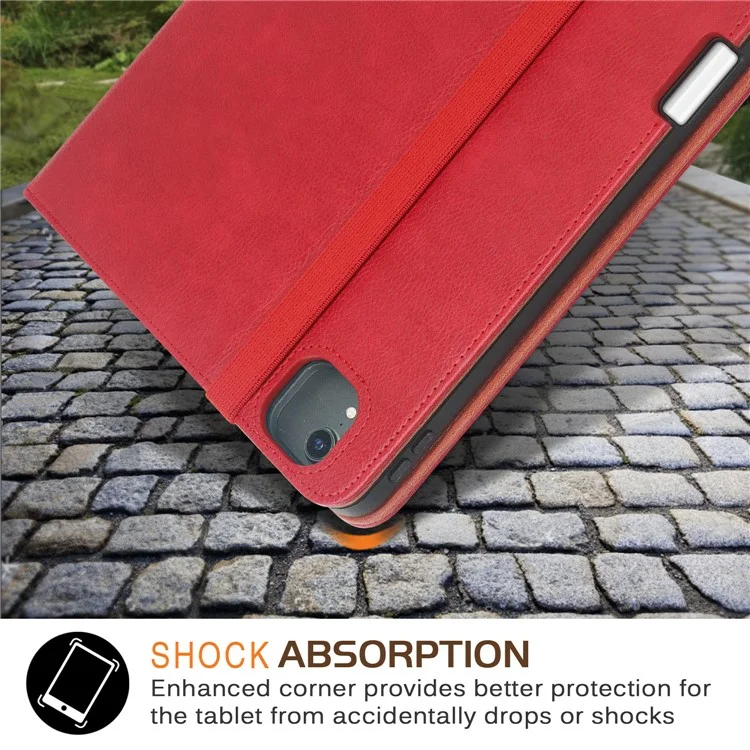 Leather Case For iPad Air 11 (2025) / (2024) / Pro 11-inch (2018) / (2020) / (2021) / (2022) / Air (2020) / (2022) Tablet Cover - Red