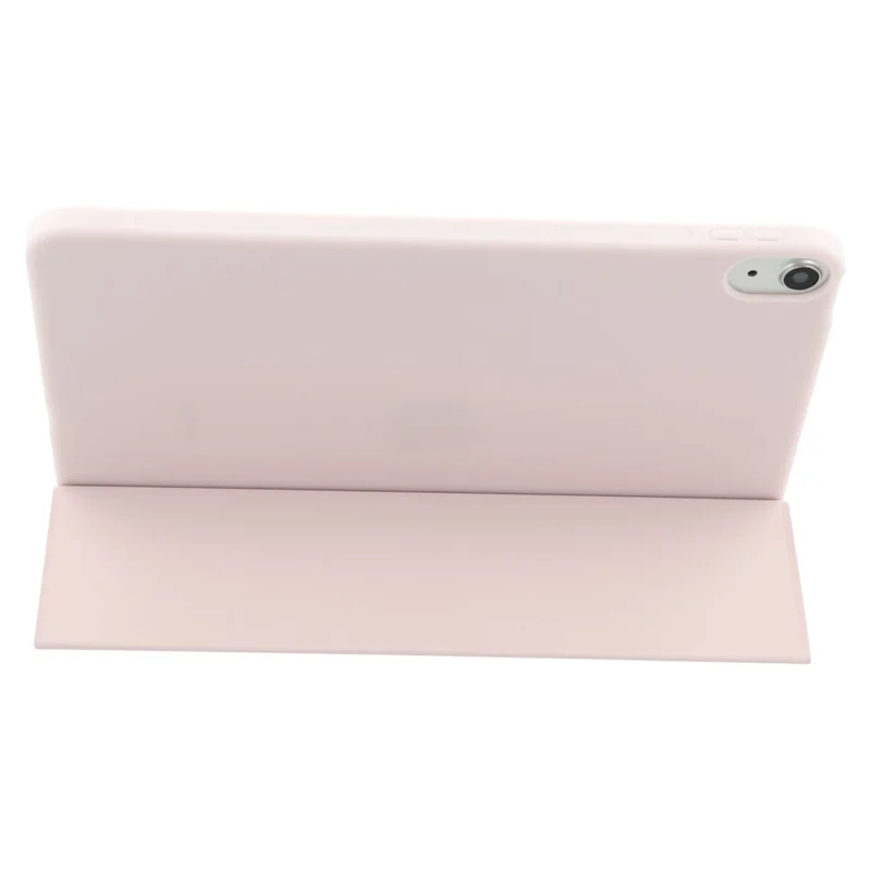 For iPad Air 11 (2026) / (2025) / (2024) Case PU Leather+Silicone Tri-Fold Stand Tablet Cover - Pink