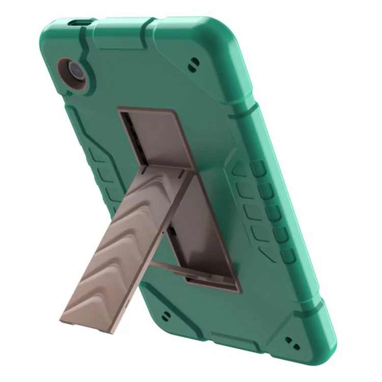 Для чехла Samsung Galaxy Tab A9 Прочный с подставкой Гибридный TPU+PC Чехол для планшета - Мятно-зелёный+Розово-золотой
