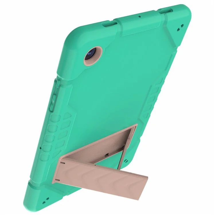 For Samsung Galaxy Tab A8 10.5 (2021)  /  (2022) Case Kickstand TPU + PC Hybrid Armor Shockproof Cover - Mint Green+Rose Gold