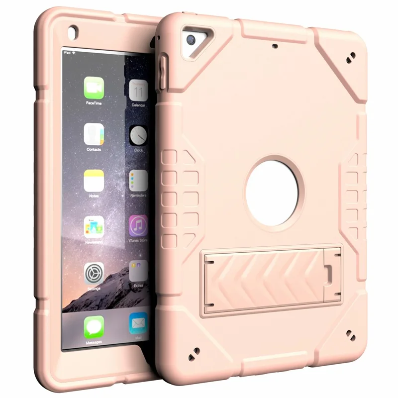 Für iPad Air 2 / iPad Pro 9.7 Zoll (2016) / iPad 9,7-Zoll (2017) / (2018) Case TPU + PC stoßfest Ständer Cover - Roségold