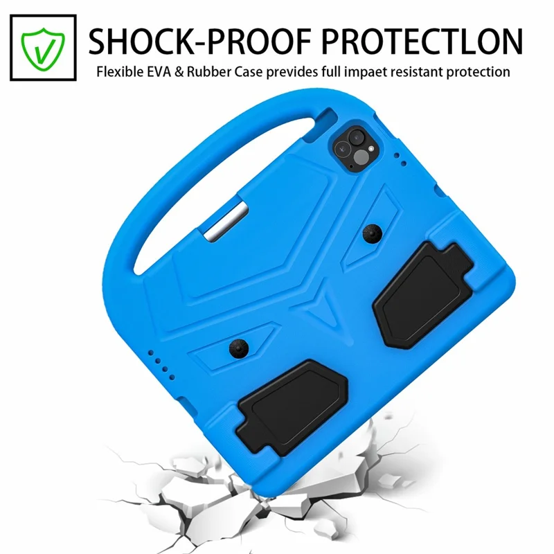 Pour iPad Pro 11 (2024) Étui Sparrow Style EVA Housse de Tablette avec Support - Bleu