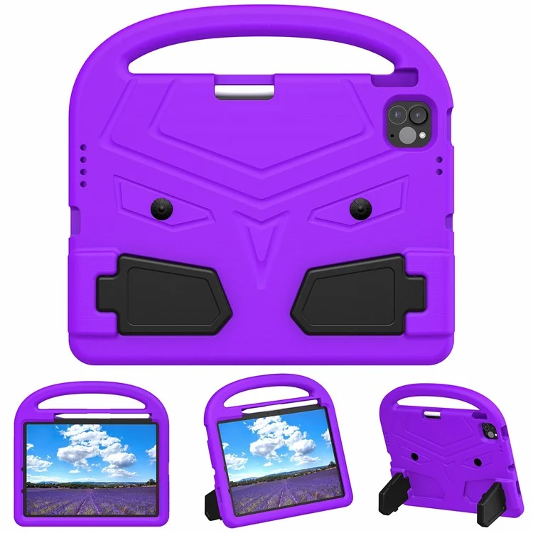 Étui pour iPad Pro 11 (2024) Sparrow Style EVA Tablet Cover avec support - Violet