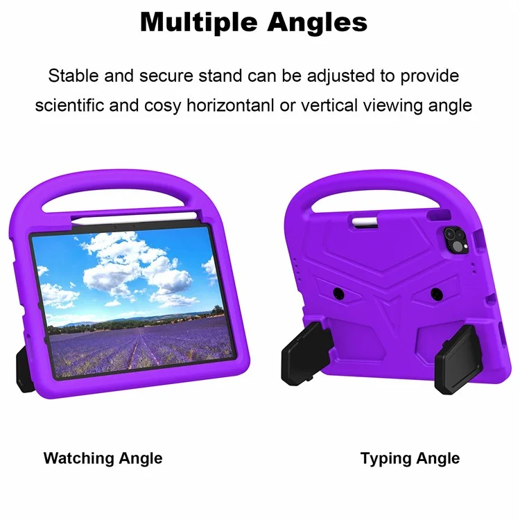 Étui pour iPad Pro 11 (2024) Sparrow Style EVA Tablet Cover avec support - Violet