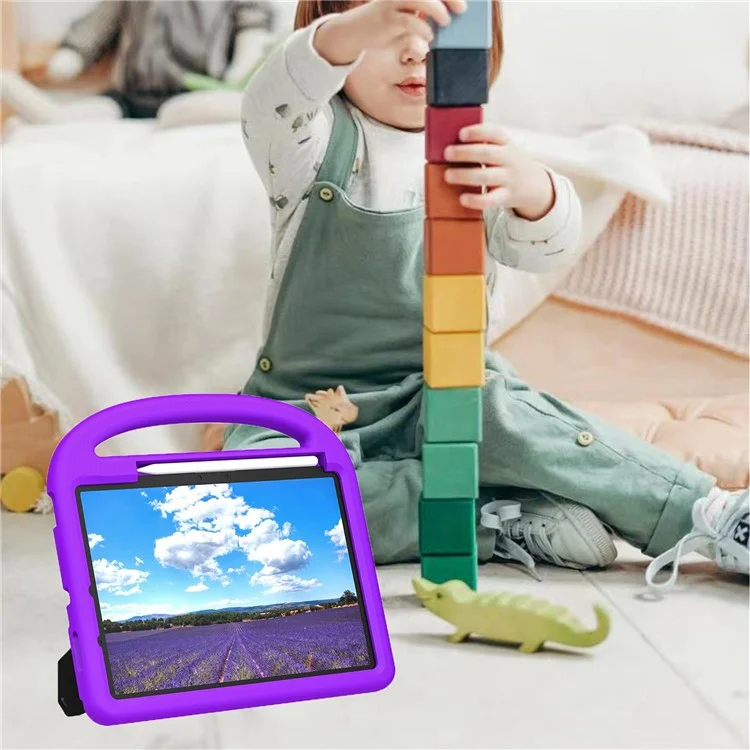 Étui pour iPad Pro 11 (2024) Sparrow Style EVA Tablet Cover avec support - Violet