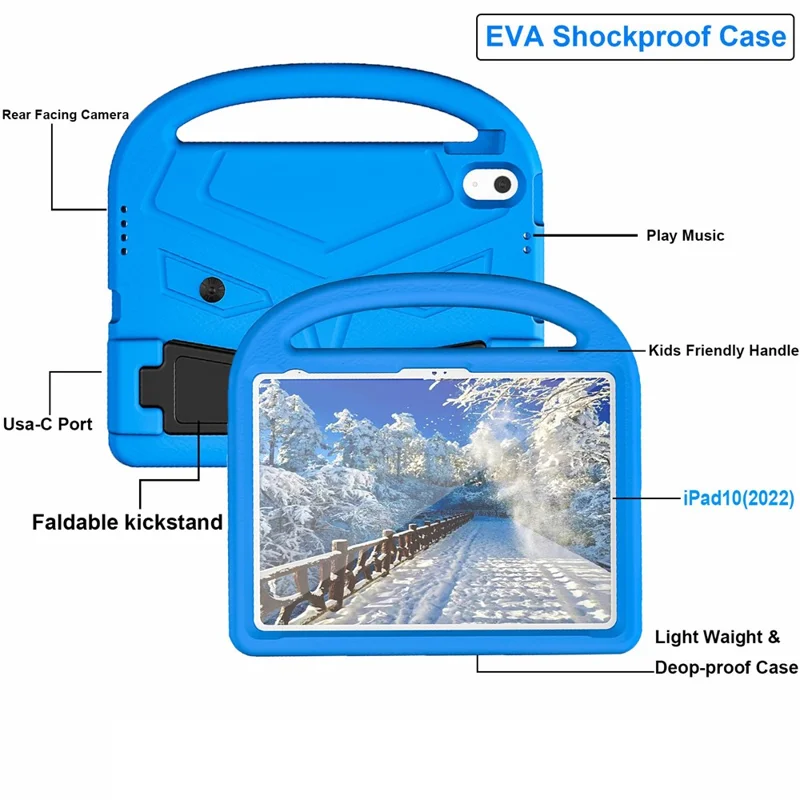 Pour iPad Air 11 (2024) Étui avec support Sparrow Style EVA Housse de tablette - Bleu